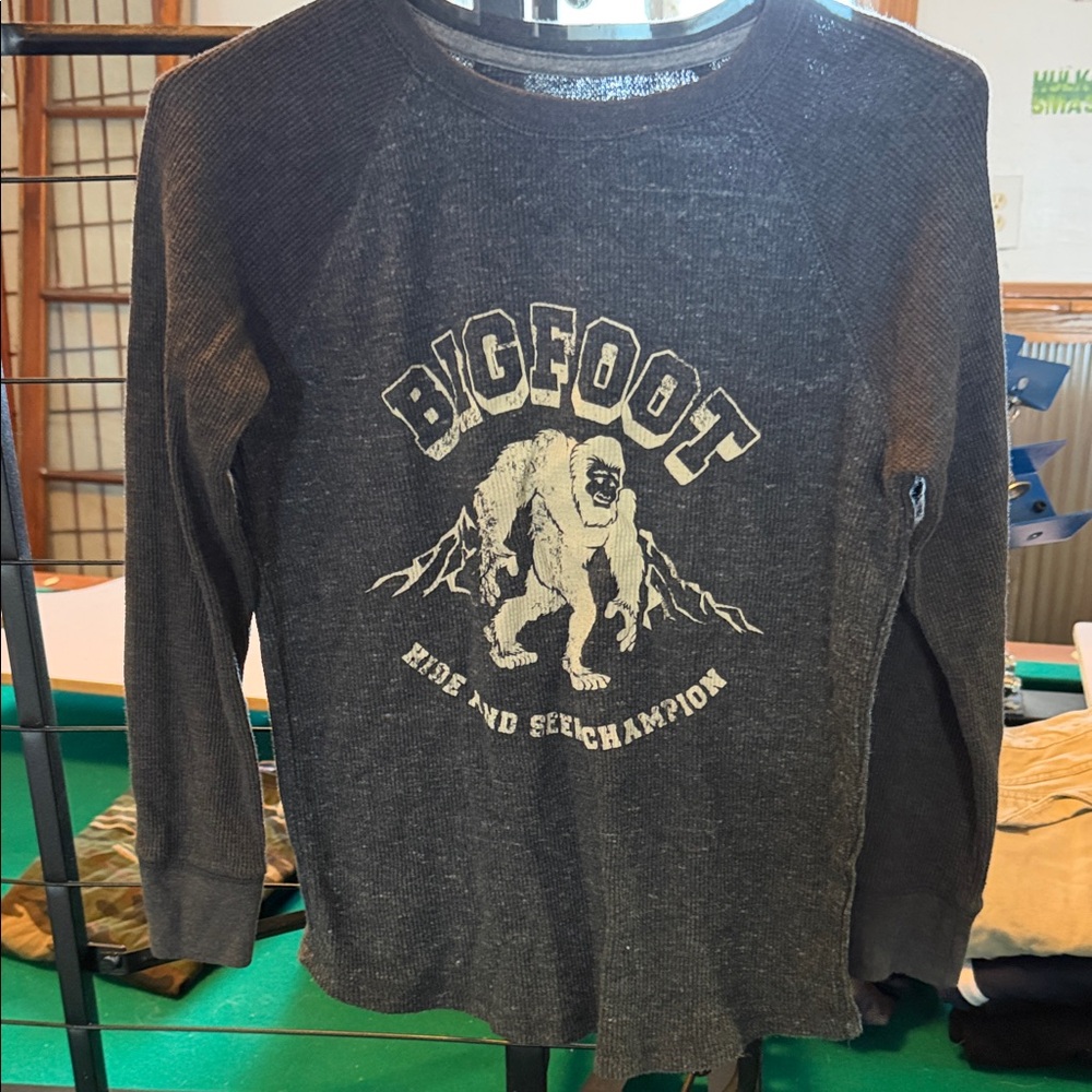Bigfoot Graphic Kids Shirt - gray